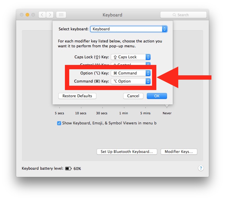 command button for mac on windows